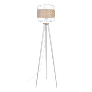 Lampadaire Tosel ,bois,blanc  ,h160x D40xp40cm