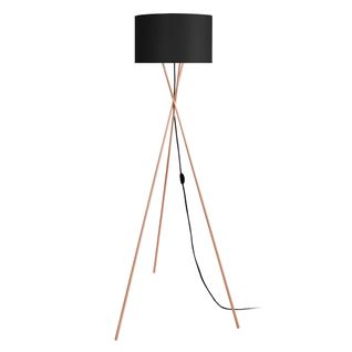 Lampadaire Midgard Trépied Métal  Cuivre,noir D60xp60xh150  Cm