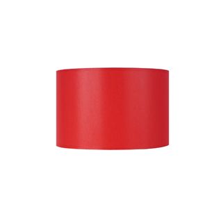 *abat-jour Tosel ,tissu,rouge,h17xd25xp25cm