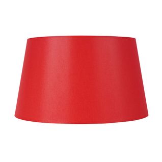 Abat-jour Tosel ,tissu,rouge ,h30xd40xp50cm