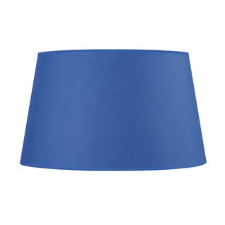 Abat-jour Tosel ,tissu,bleu,h30xd40xp50cm