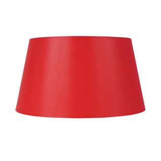 *abat-jour Tosel ,tissu,rouge,h27xd35xp45cm