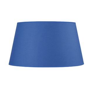 *abat-jour Tosel ,tissu,bleu,h27xd35xp45cm