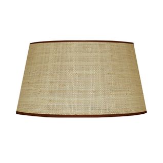 *abat-jour Tosel ,jute ,marron,h27xd35xp45cm
