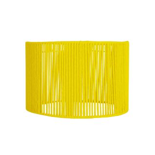 Abat-jour Tosel ,métal,fibre ,jaune ,h20xd30xp30cm