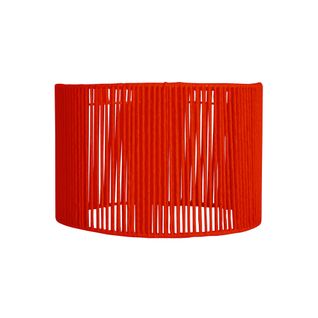 Abat-jour Tosel ,métal,fibre ,rouge ,h20xd30xp30cm