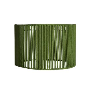 *abat-jour Tosel ,métal,fibre ,vert,h18xd20xp25cm