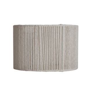 *abat-jour Tosel ,métal,fibre ,blanc,h20xd25xp30cm