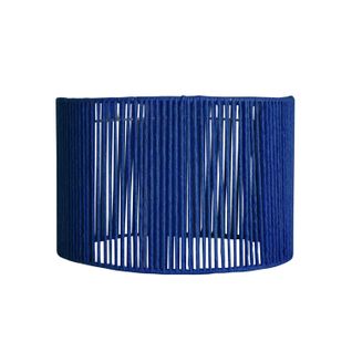 *abat-jour Tosel ,métal,fibre ,bleu,h20xd25xp30cm