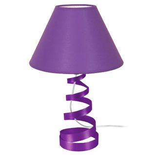 Lampe De Chevet Spirala Ronde Métal  Violet D25xp25xh39  Cm