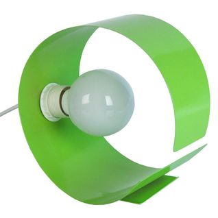 Lampe De Chevet Lune Ronde Métal  Vert D15xp15xh25  Cm