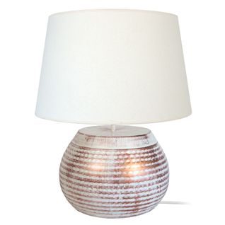 Lampe De Salon Tosel ,métal,blanc   ,h60xd50xp50cm