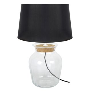 Lampe à Poser Tosel ,liège ,transparent,h45xd30xp30cm