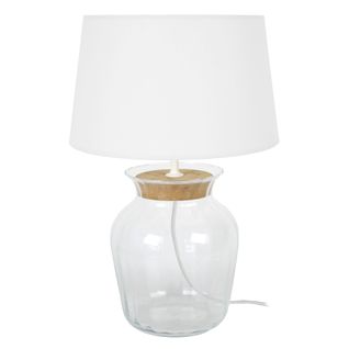 Lampe à Poser Tosel ,liège ,transparent,h45xd30xp30 Cm