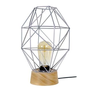 Lampe De Chevet Tosel ,bois,naturel,h32xd21xp21 Cm