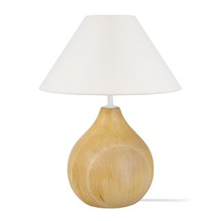 Lampe à Poser Tosel ,bois,naturel,h38xd30xp30 Cm