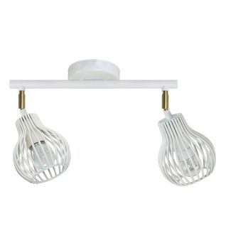 Plafonnier Tosel ,métal,blanc   ,h20xd11xp24cm