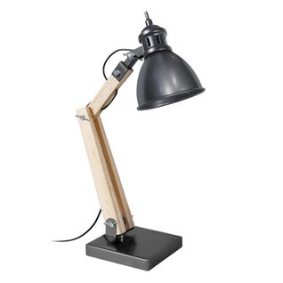 *lampe De Bureau Tosel ,métal,naturel , Anthracite,h66xd46xp15cm