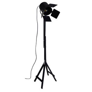 Lampadaire Liseuse Bollywood Trépied Bois  Noir D30xp30xh150  Cm