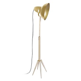 Lampadaire Liseuse Aquitaine Trépied Métal  Doré D30xp30xh150  Cm