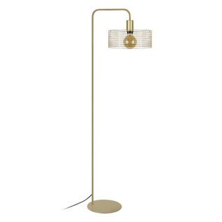 Lampadaire De Bureau Tosel ,métal,doré , H157xd30xp42cm