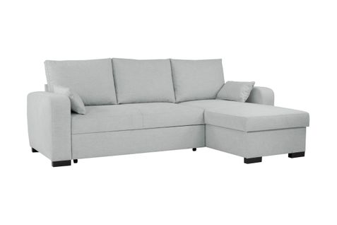 Canapé d'angle convertible BROADWAY II tissu gris clair