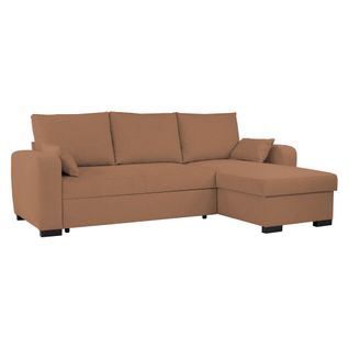 Canapé d'angle convertible BROADWAY II tissu terracotta