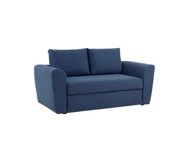 Canapé convertible 2 places TWILL II tissu bleu foncé