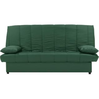 Banquette Clic Clac 3 Places Tissu 100% Coton Vert Style Contemporain L 190 X P92 Cm Mila