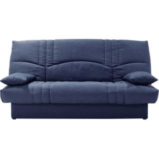 Clic Clac 3 Places Thelma Tissu Soro Bleu Foncé Couchage 125x190 Cm L190 X P92 X H96 Cm