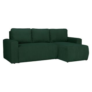 Canapé d'angle convertible MILO tissu vert