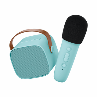 Enceinte Karaoké Sans Fil Rechargeable Bleu