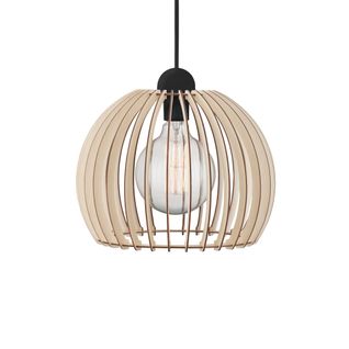 Suspension Chino 30 Bois Nature (marron), H.26 - Ip20 - E27 / Intérieur