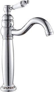 Robinet Lavabo Salle De Bain Vintage Mitigeur Monocommande Rotation 360° Chaude Et Froide Chrome