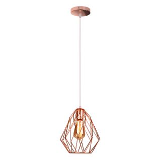 Suspension Luminaire D'intérieur Rétro Plafonnier Moderne Lampe à Suspension Métal Or Rose E27