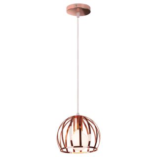 Suspension Luminaire Vintage Lustre Moderne Plafonnier Rond En Métal Fer Pour Intérieur Or Rose