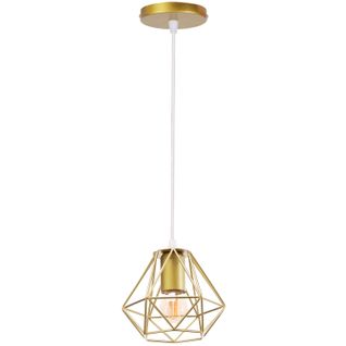Plafonnier Rétro Suspension Luminaire D'intérieur Vintage Or Suspension Lustre En Fer Métallique