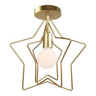 Plafonnier Moderne Étoile Créative Lampe De Plafond Ajustable Cuisine Chambre Couloir Doré