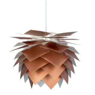 Suspension Avec Ailettes Polycarbonate Couleur Cuivré, H40 Cm D45 Cm - Illumin