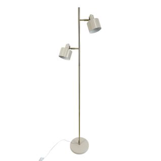 Lampadaire En Métal Beige/ Laiton, H 160 Cm D 42,5 Cm - Ocean