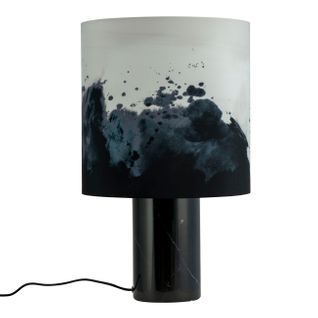 Lampe à Poser En Marbre Et Tissu, H 49 Cm D 30 Cm - Marble