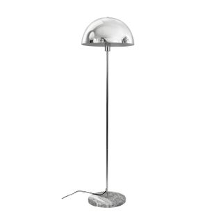 Lampadaire En Métal Chrome, Marbre H143 Cm D40cm - Stockholm