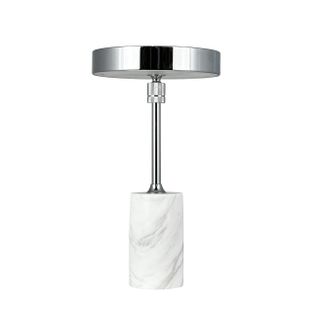 Lampe à Poser En Métal Chrome, H 25 Cm D 14 Cm - Starlight