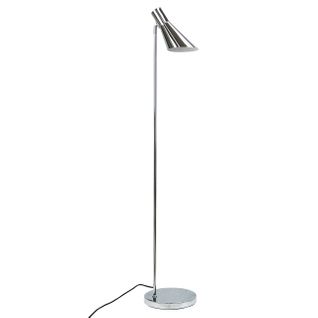 Lampadaire En Métal Chrome, H 135 Cm D 25 Cm - Dl12