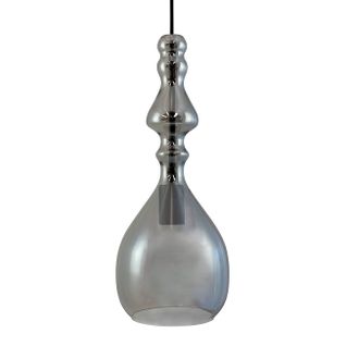 Suspension En Verre Noir, H45cm D18 - Lea