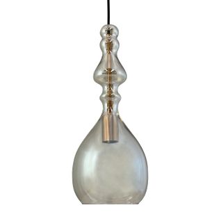 Suspension En Verre Noir, H45cm D18 - Lea