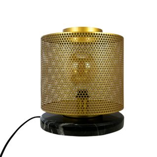 Lampadaire En Métal Brass/marble H 35 Cm D 30 Cm - Nantes