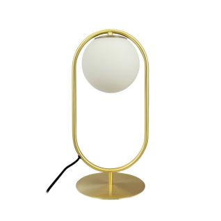 Lampe à Poser En Métal Brass Et Verre H 40 Cm D 20 Cm - Reims