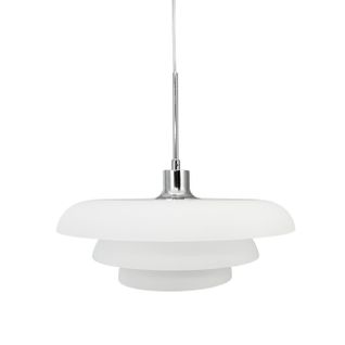 Suspension En Verre Et Chrome, H45 D40 - Ava