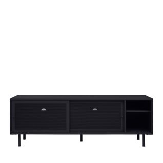 Meuble TV 2 Portes, 2 Niches En Métal L160cm